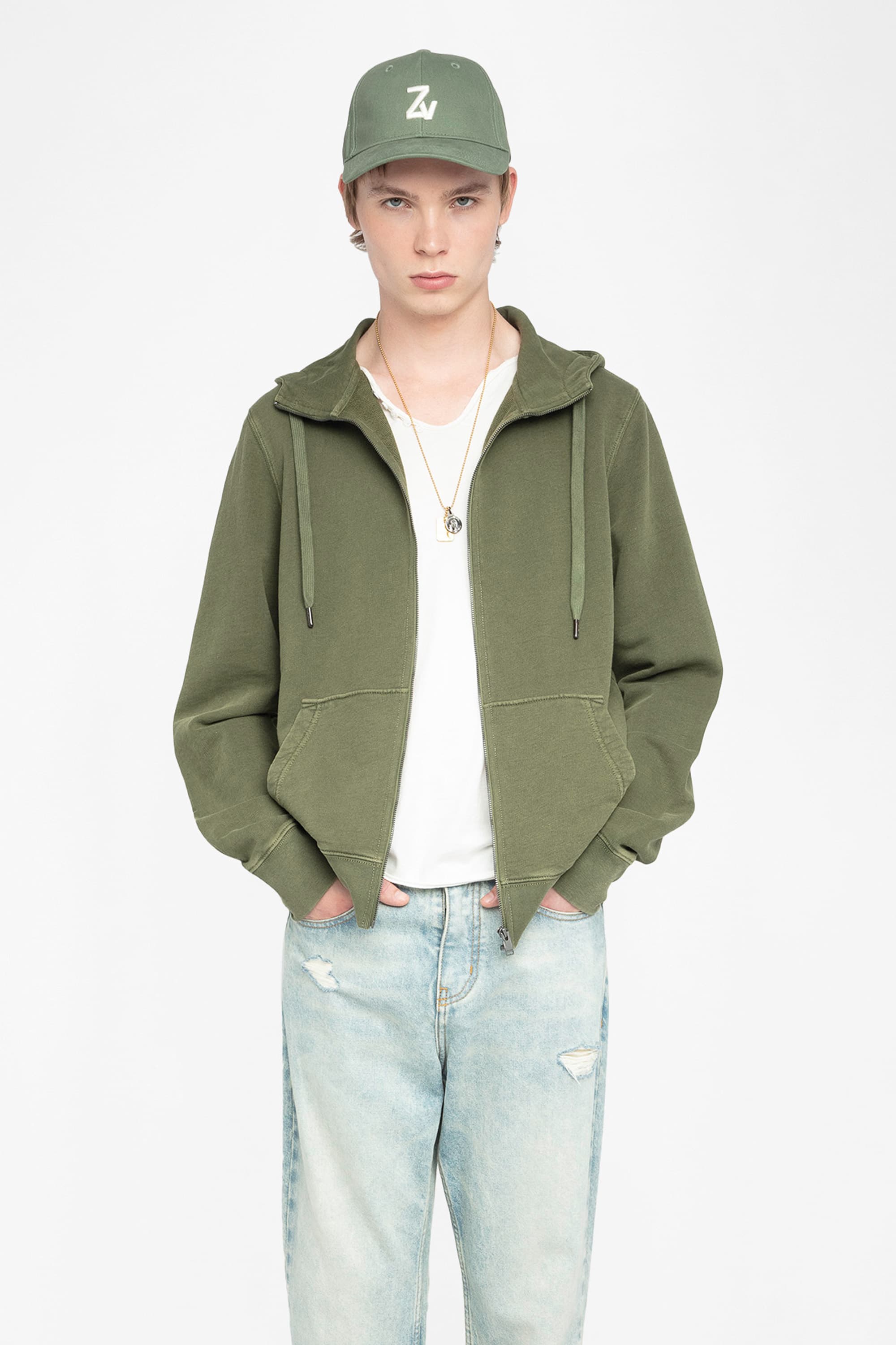 Alex Skull Zip-Up Cardigan