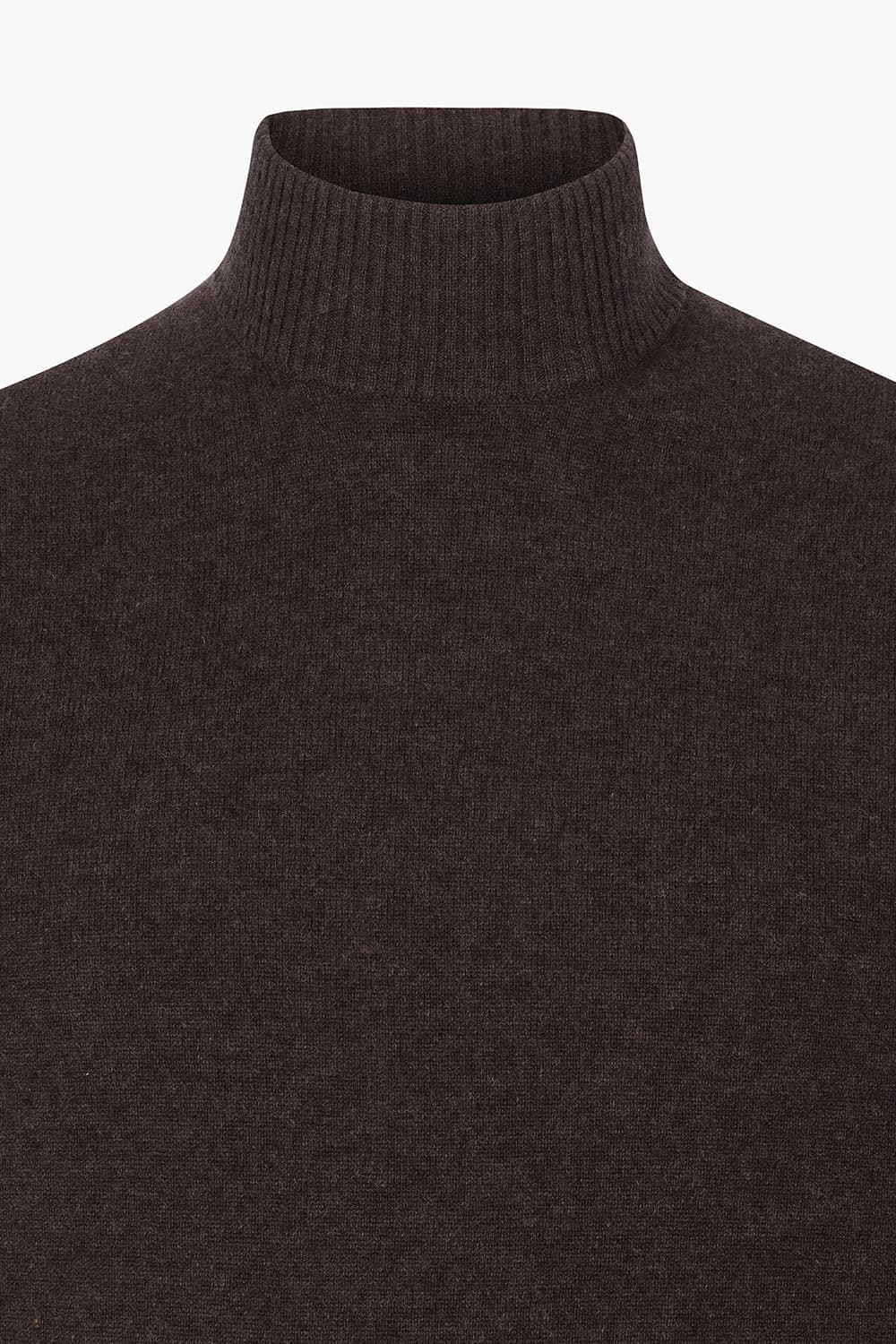 MOCKNECK 캐시미어 터틀넥 긴소매 니트 5F705AURORADK BROWN