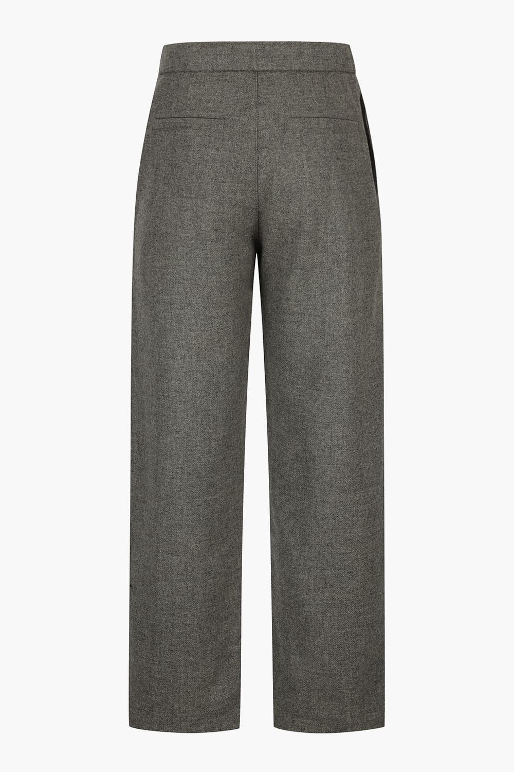 TROUSERS 울 드로우스트링 와이드 201 다크그레이 캐주얼 팬츠