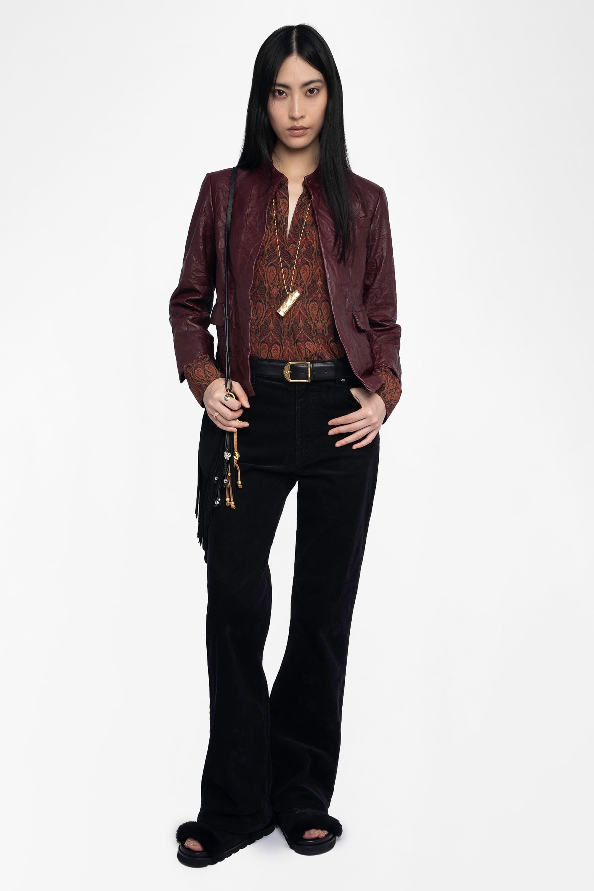 Veryn Crinkled Leather Jacket