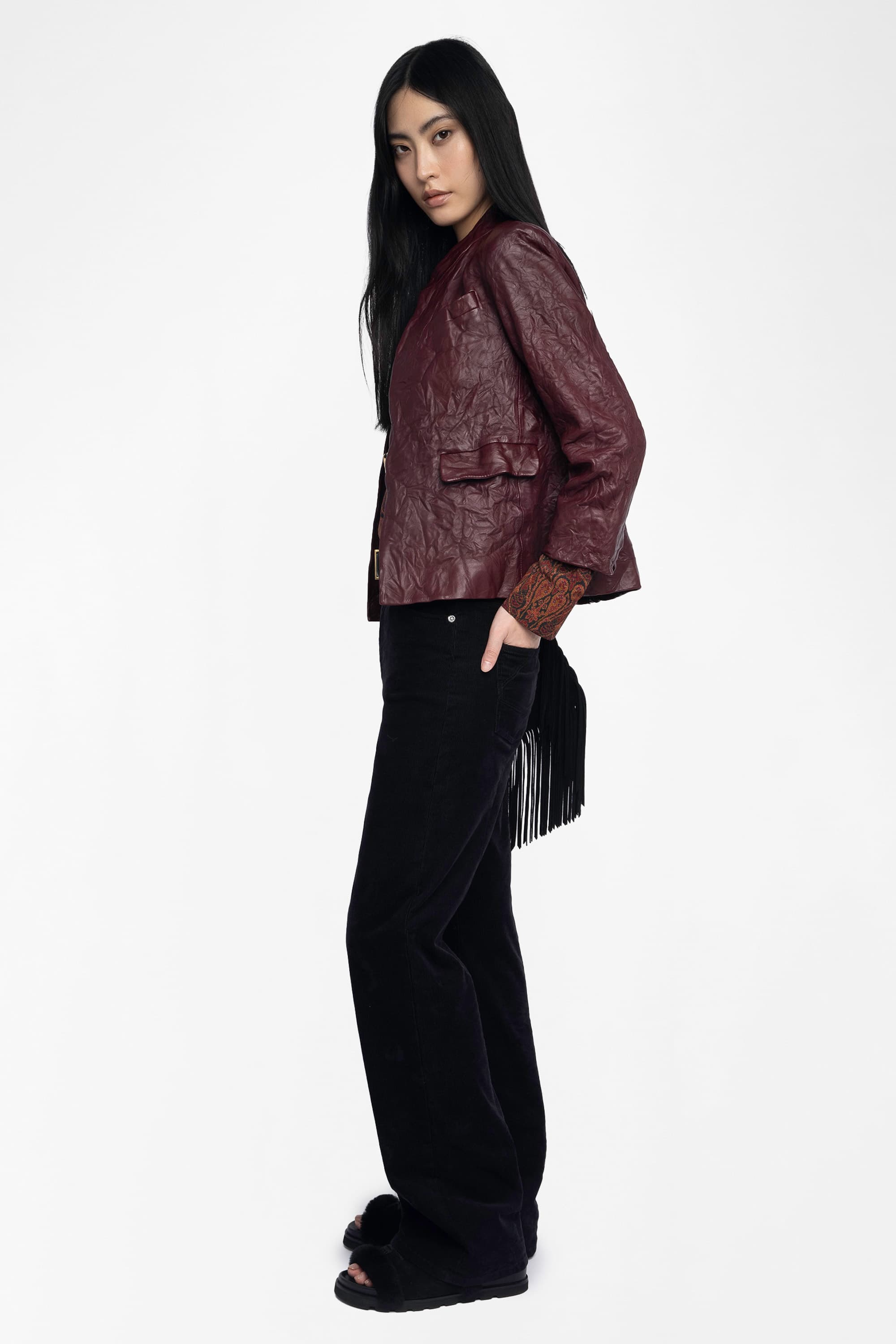 Veryn Crinkled Leather Jacket