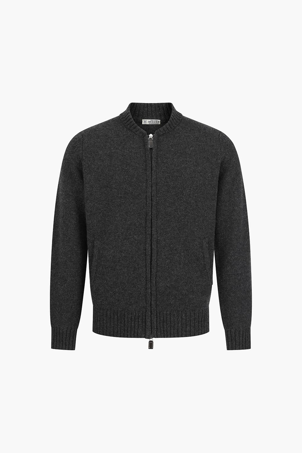 울 골지 헨리넥 니트 집업 BR1107H553906