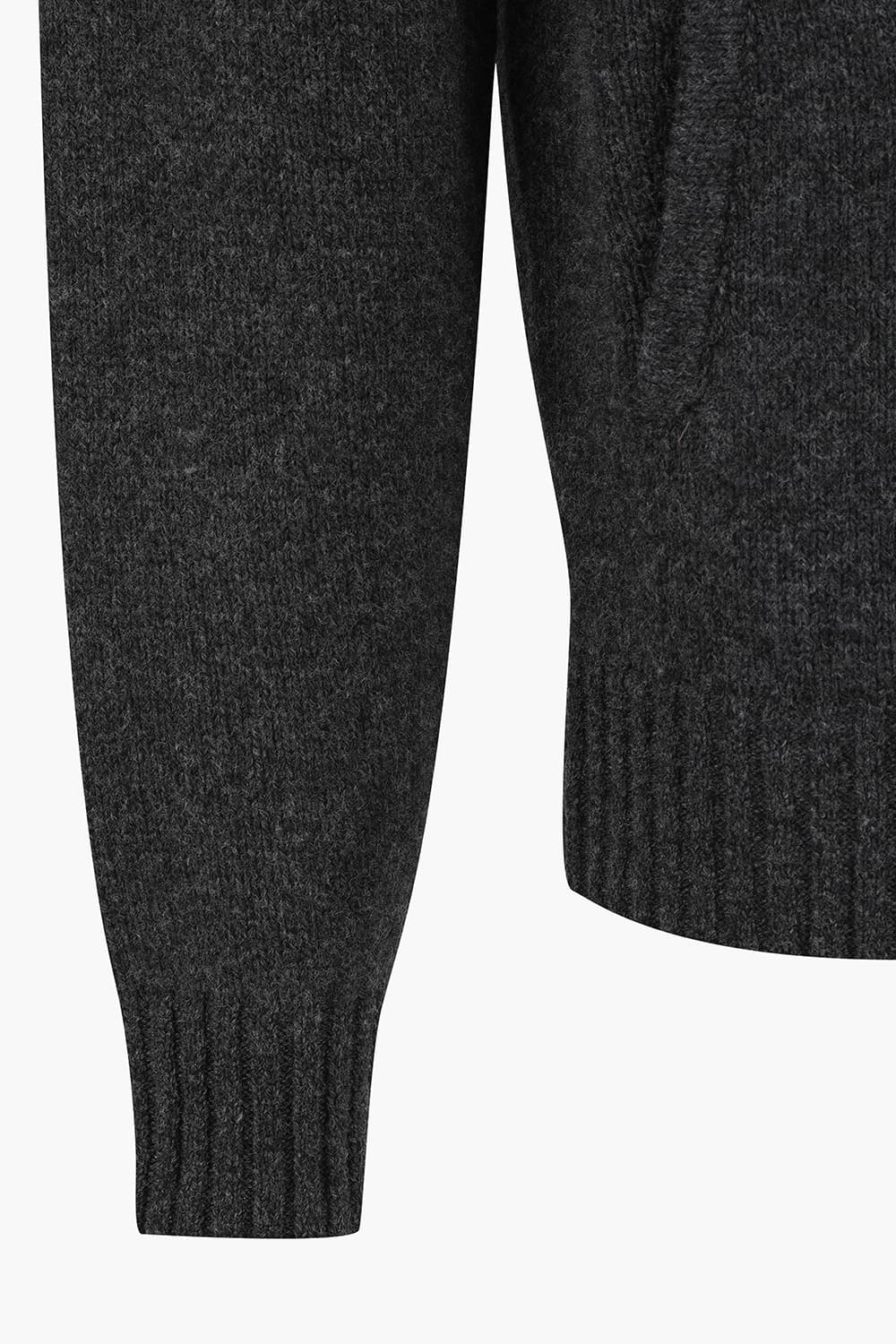 울 골지 헨리넥 니트 집업 BR1107H553906