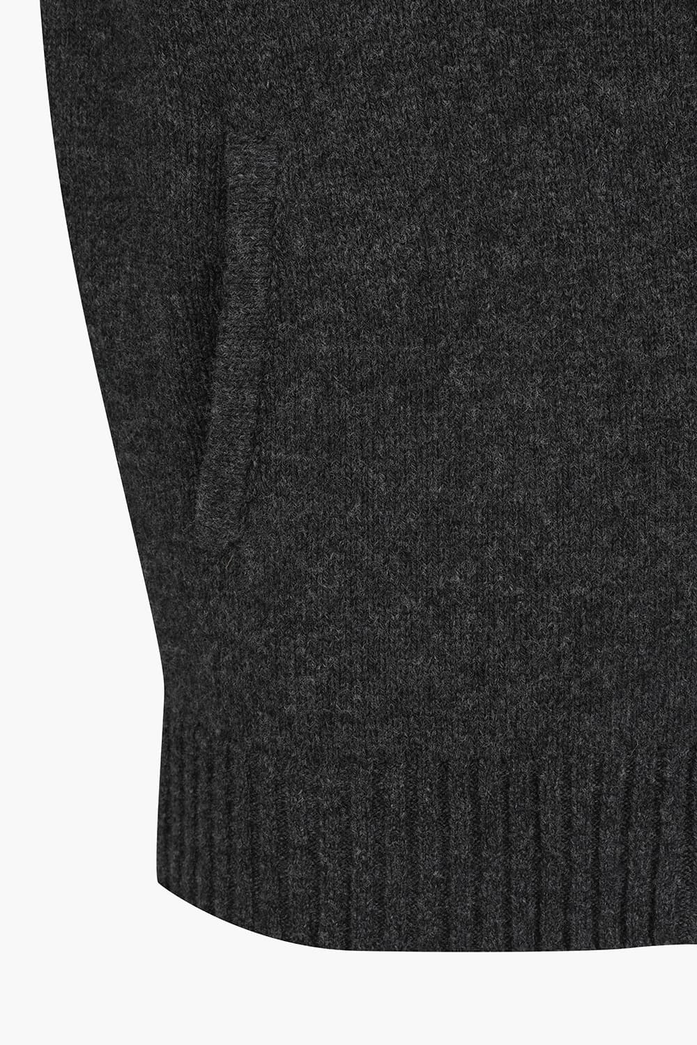 울 골지 헨리넥 니트 집업 BR1107H553906