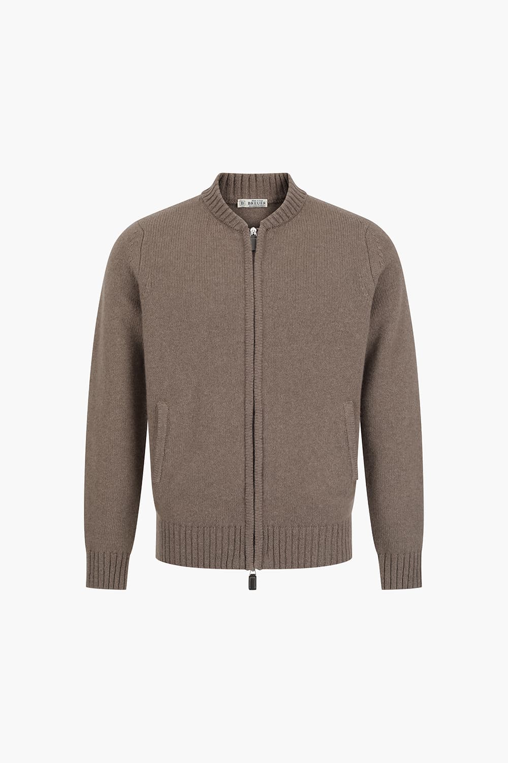 울 골지 헨리넥 니트 집업 BR1107H553909