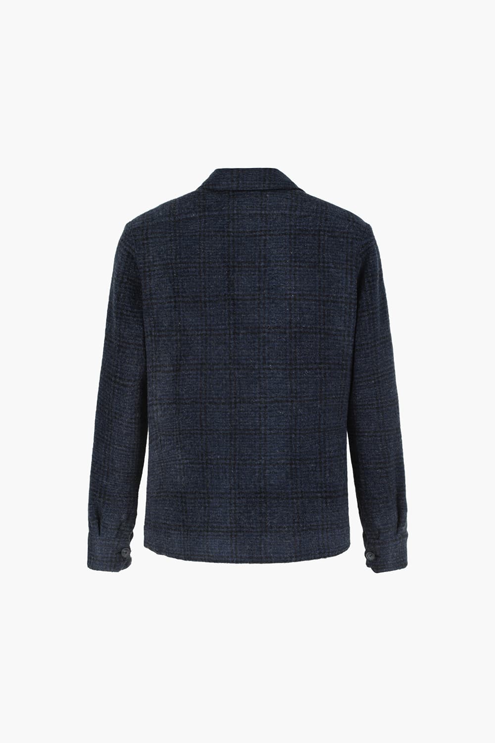 울 혼방 타탄 체크 셔츠형 캐주얼 자켓 3472NAVY
