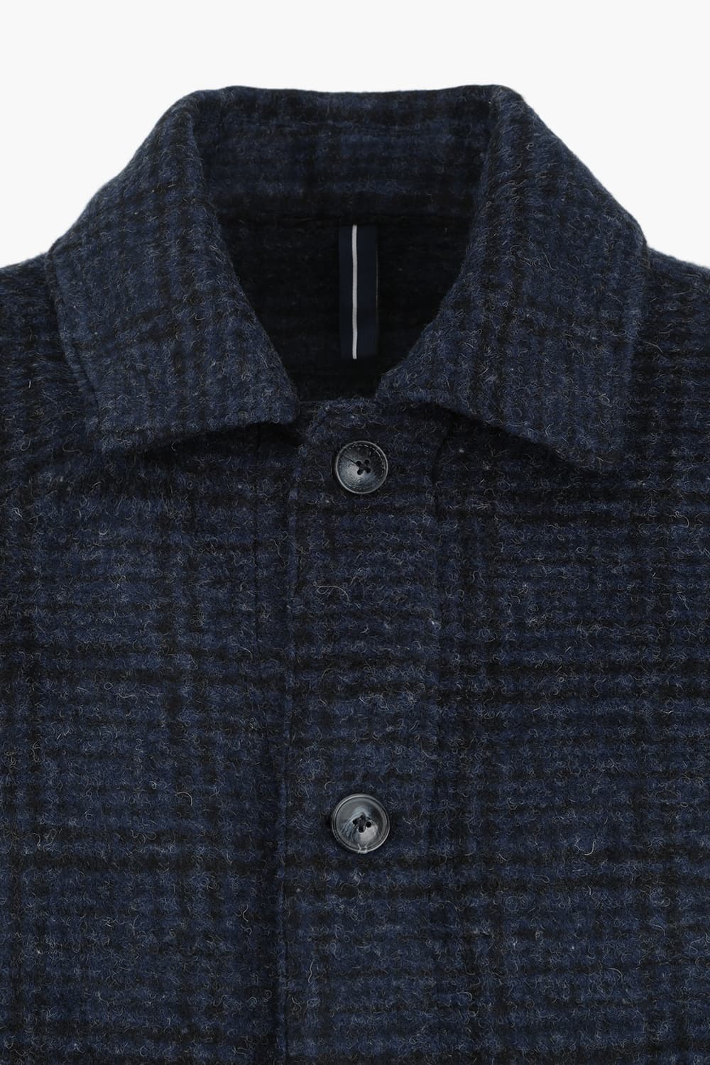 울 혼방 타탄 체크 셔츠형 캐주얼 자켓 3472NAVY