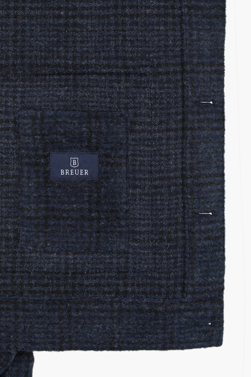 울 혼방 타탄 체크 셔츠형 캐주얼 자켓 3472NAVY