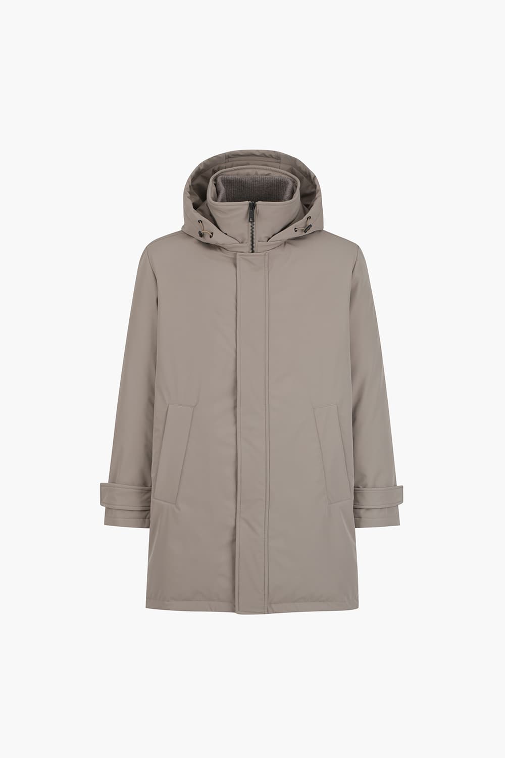 구스다운 후드 롱 다운 점퍼 85T000GERY027