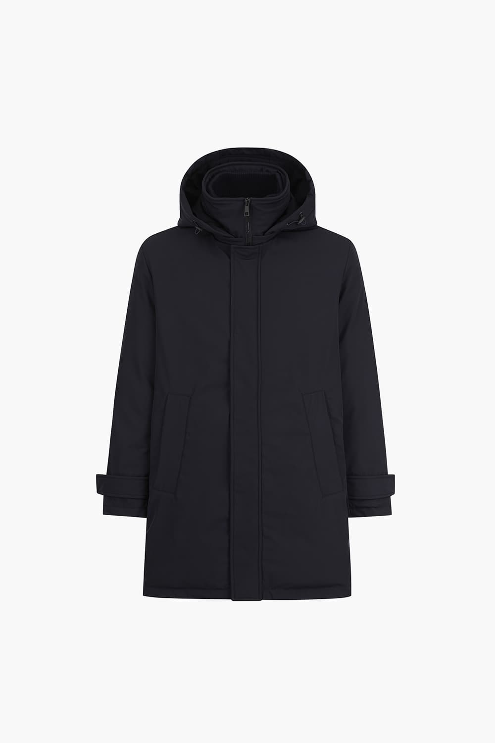 구스다운 후드 롱 다운 점퍼 85T000GERY060