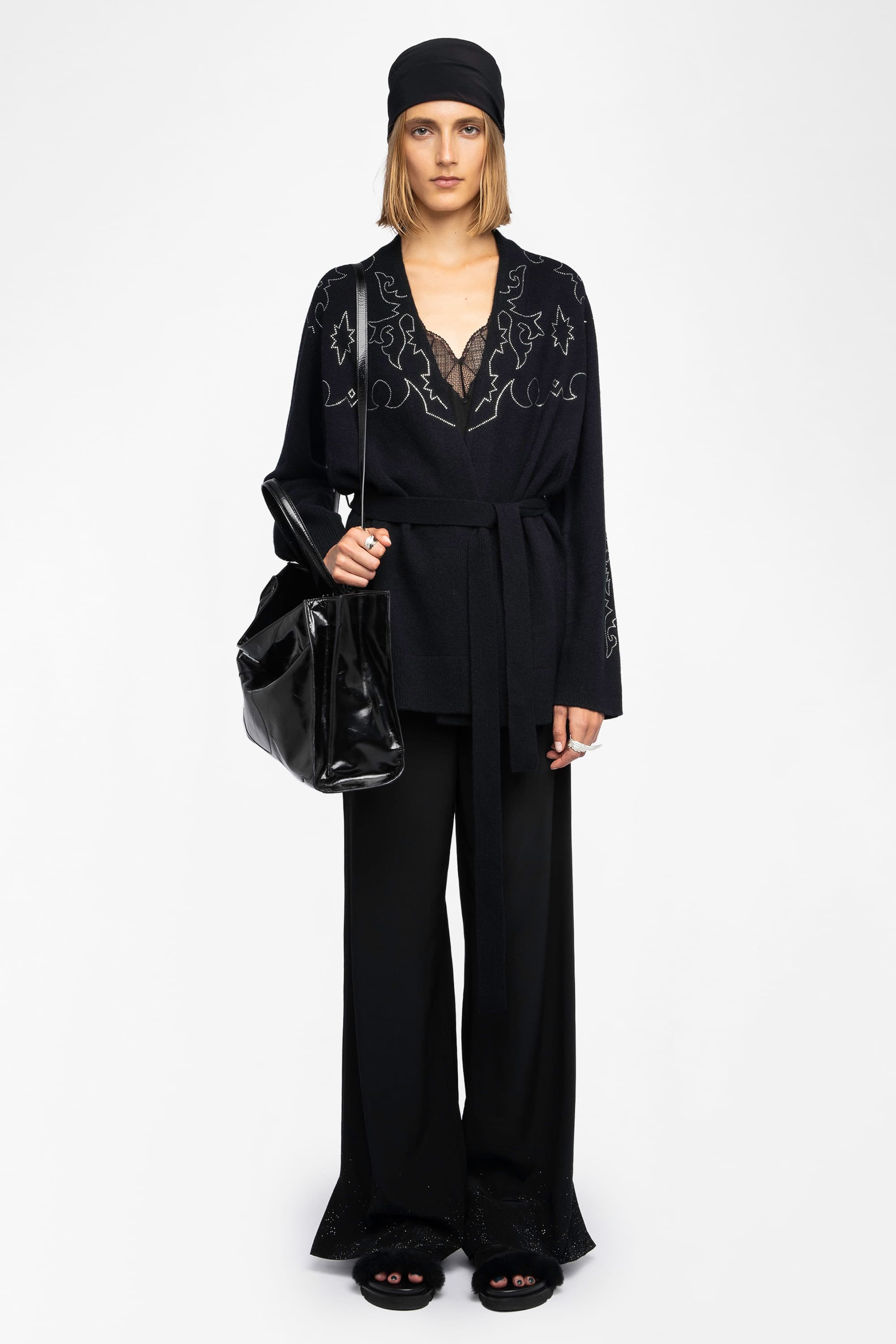 Salomy Strass Cashmere Cardigan