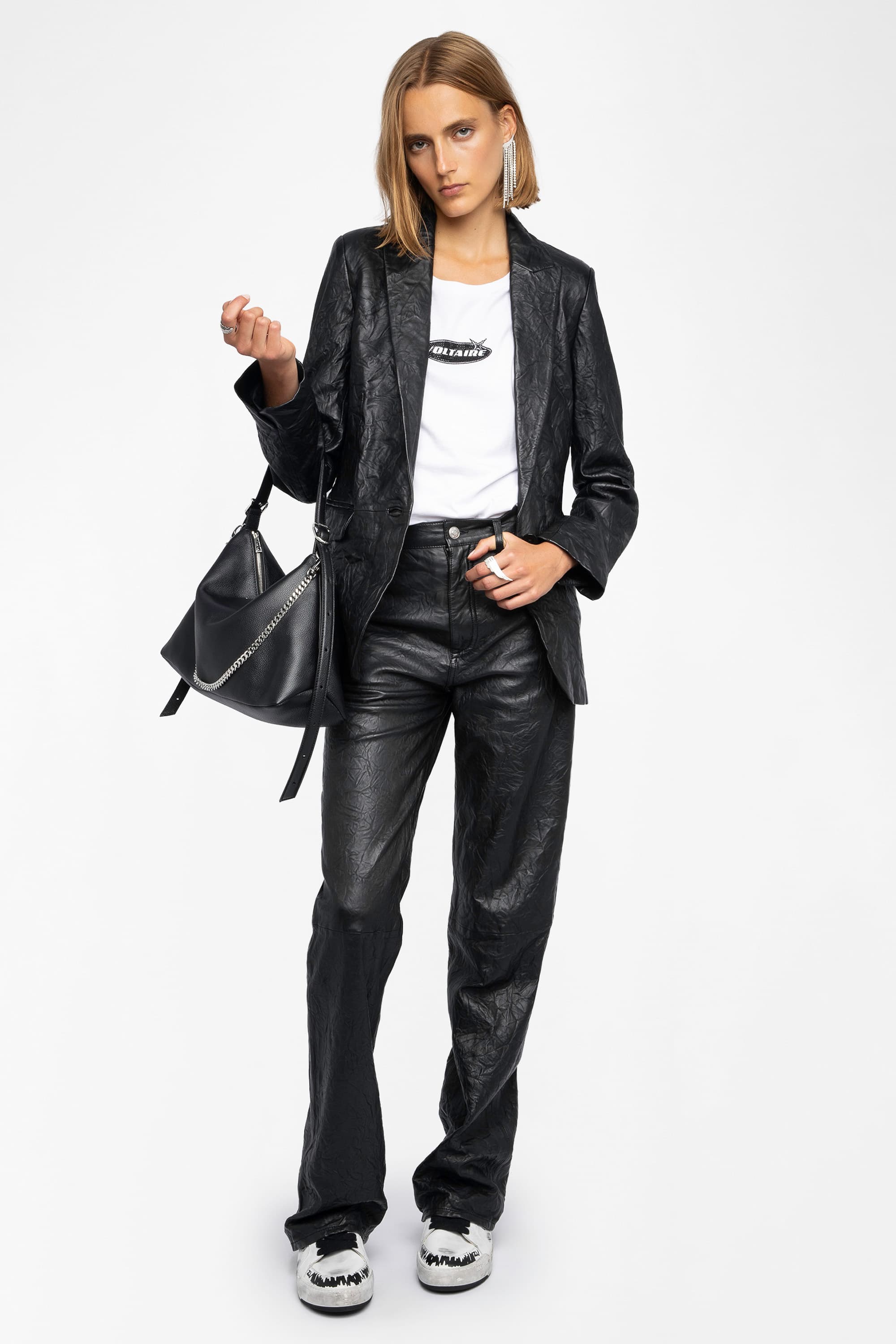 Valse Crinkled Leather Jacket