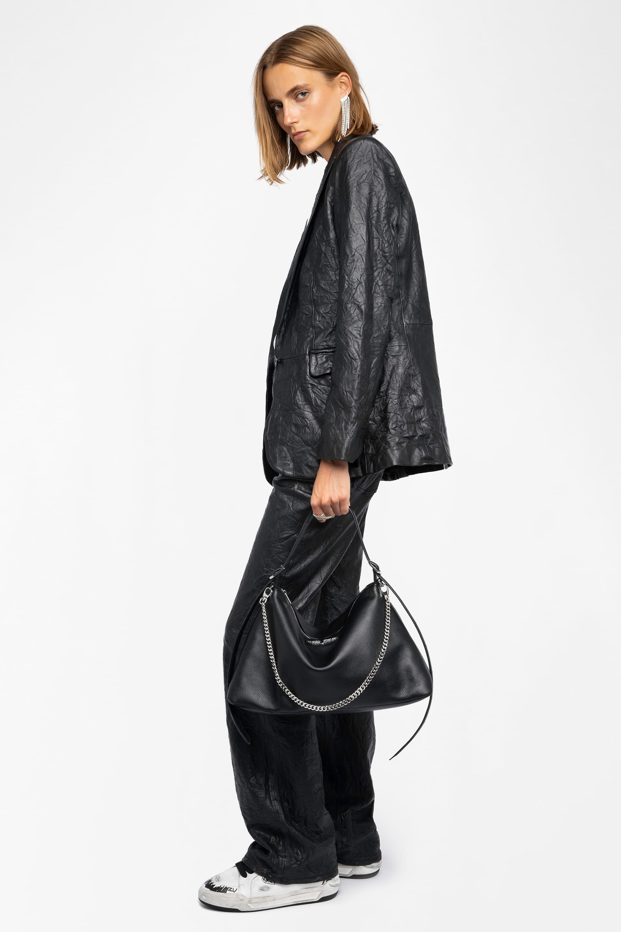 Valse Crinkled Leather Jacket