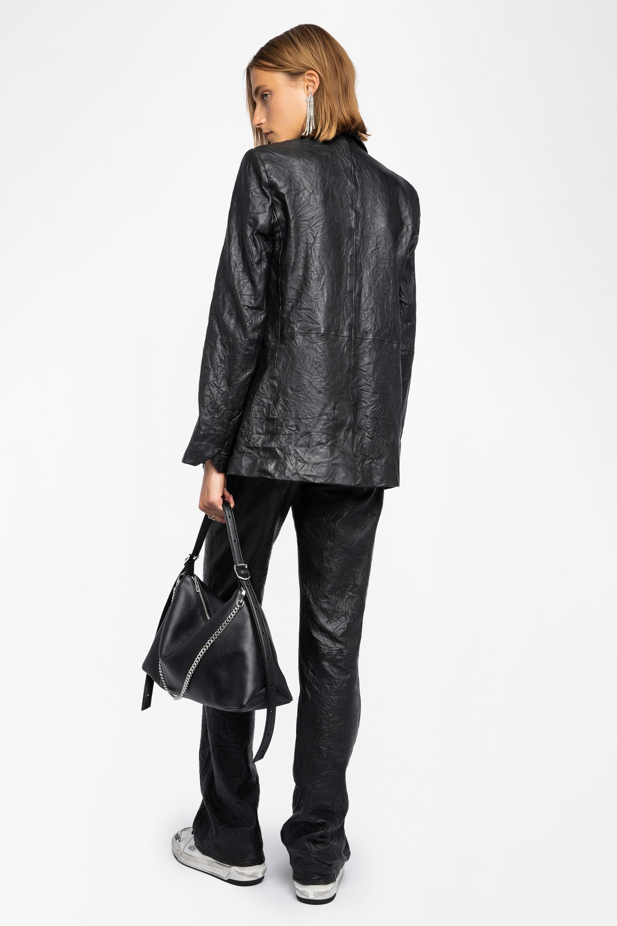Valse Crinkled Leather Jacket