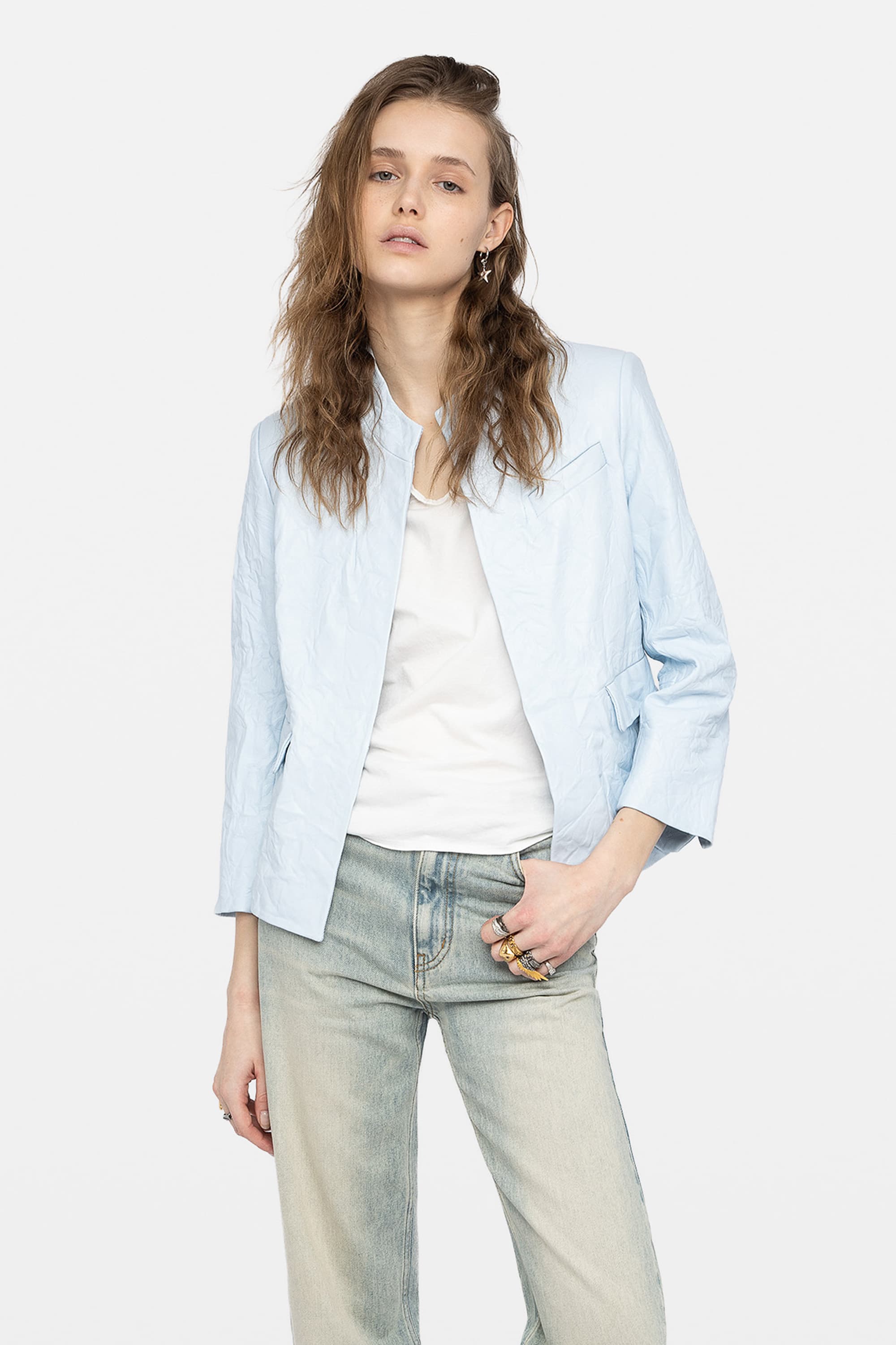 Veryn Crinkled Leather Jacket