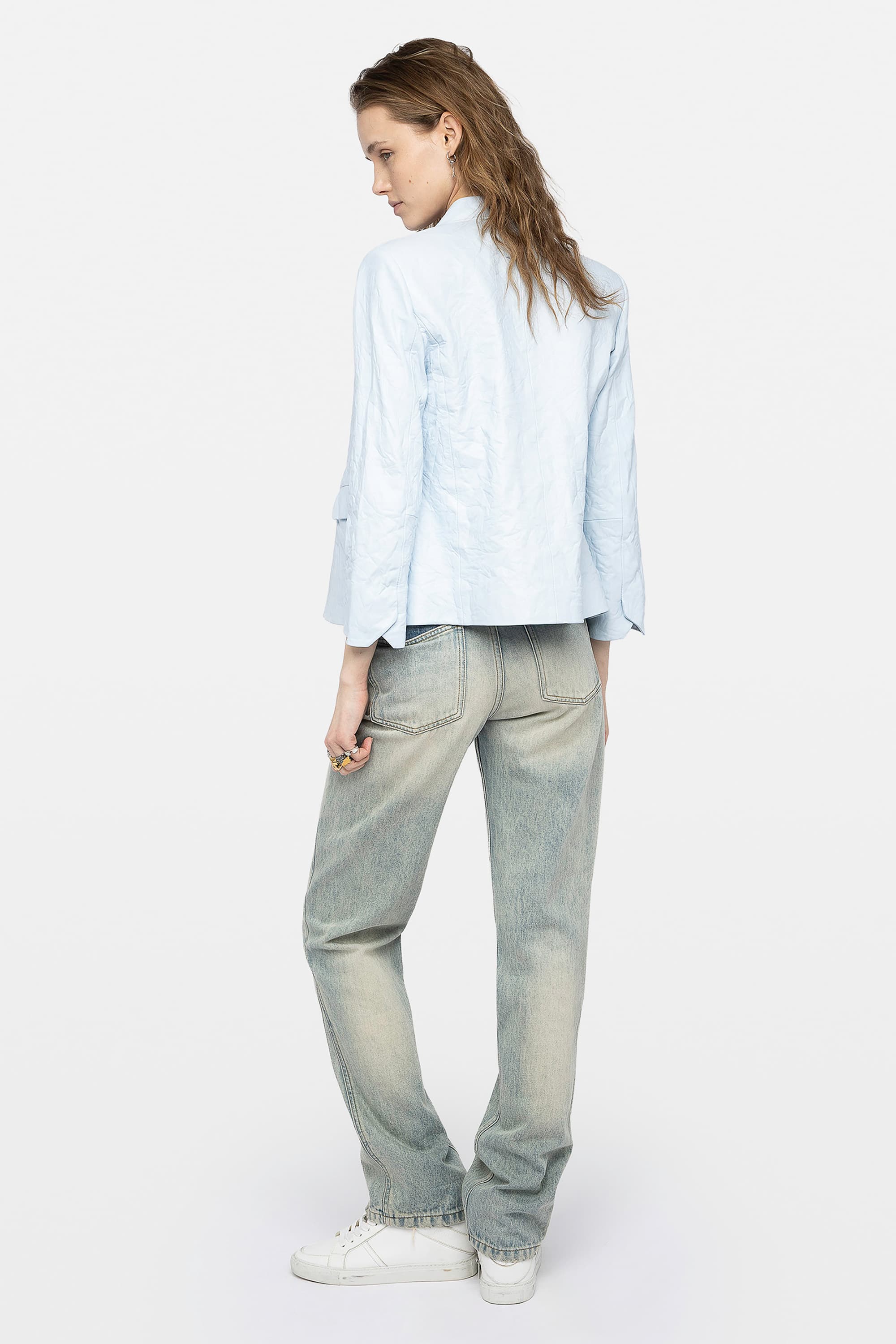 Veryn Crinkled Leather Jacket