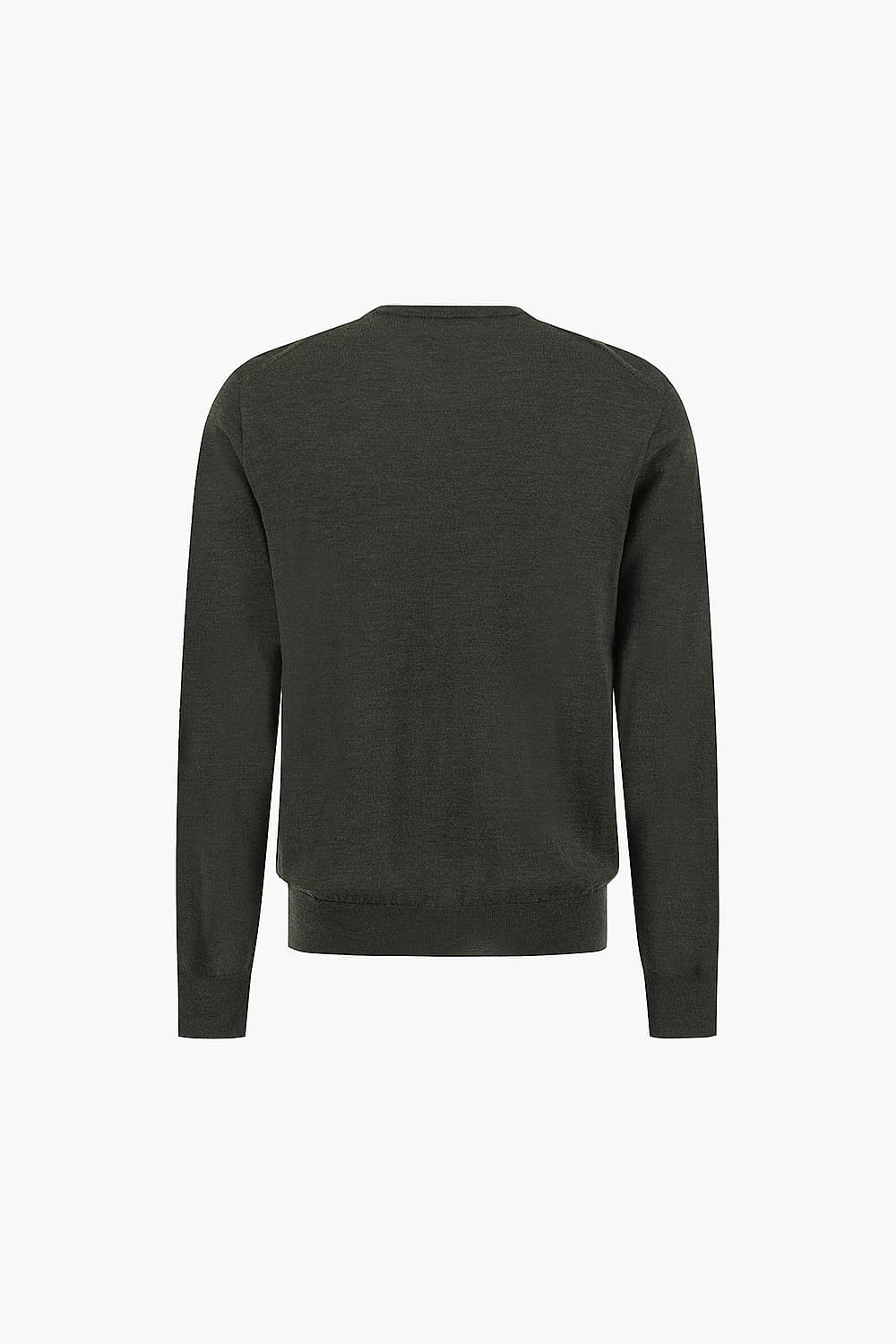 MERINO 울 크루넥 101 다크카키 긴소매 니트