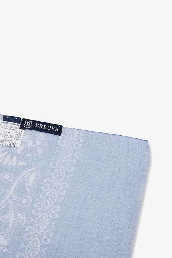 코튼 헤이즐리 도트 패턴 104 블루 스카프