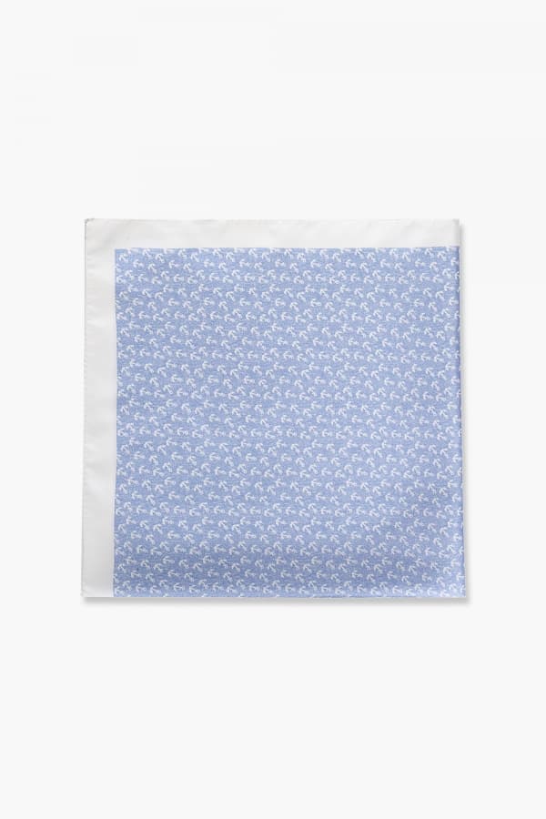 실크 사이드 스퀘어 301 블루 스카프