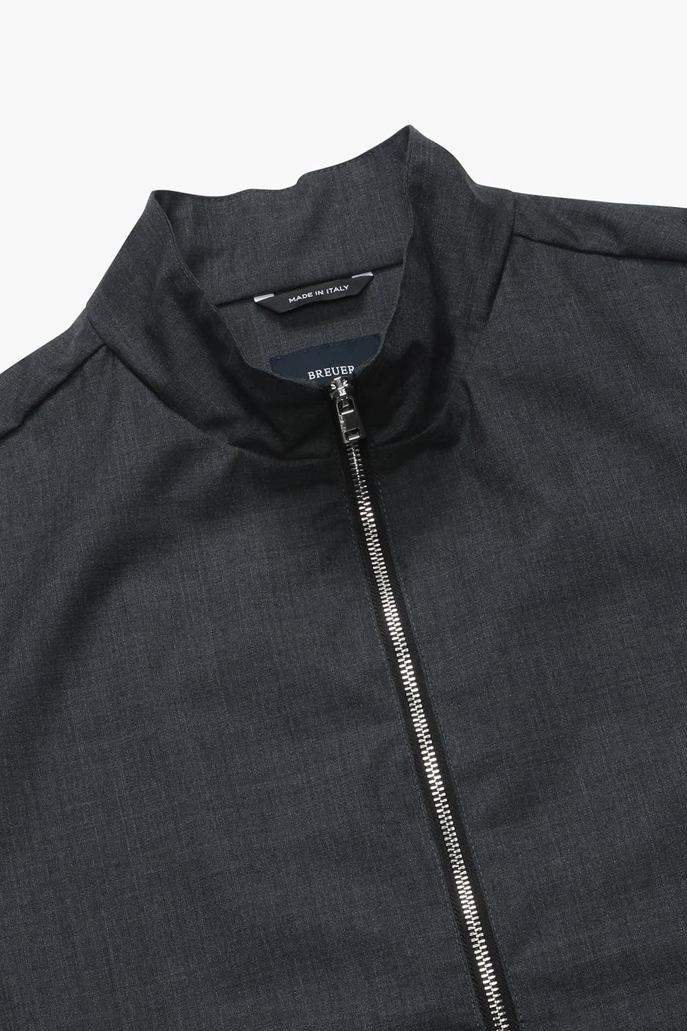 썸머 울 혼방 하이넥 베이직 블루종 801 차콜그레이 점퍼