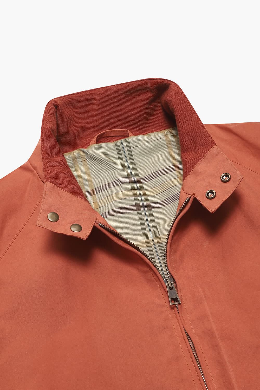 왁스 코튼 베이직 블루종 803 오렌지 점퍼