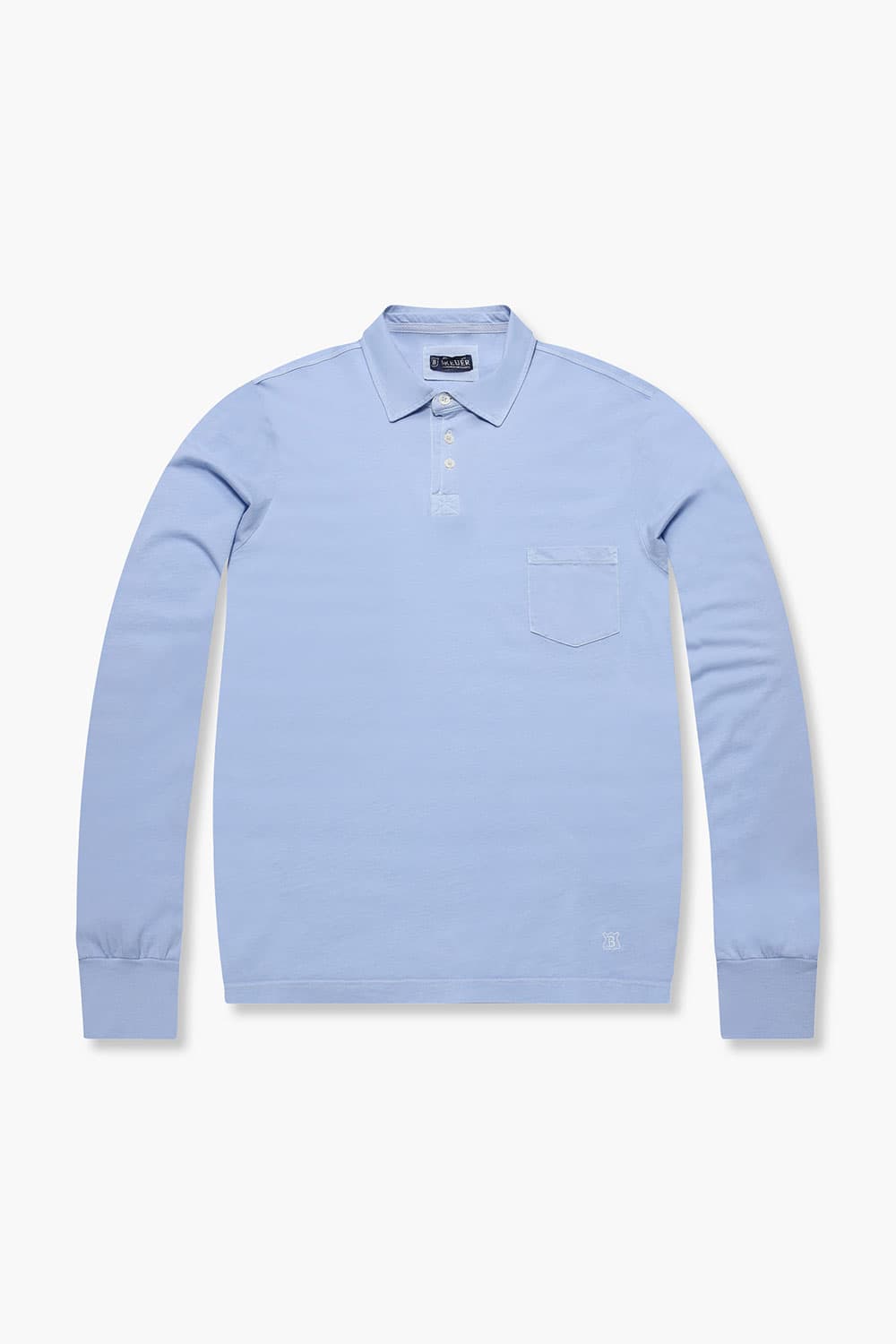 코튼 폴로 101 라이트블루 긴소매 티셔츠