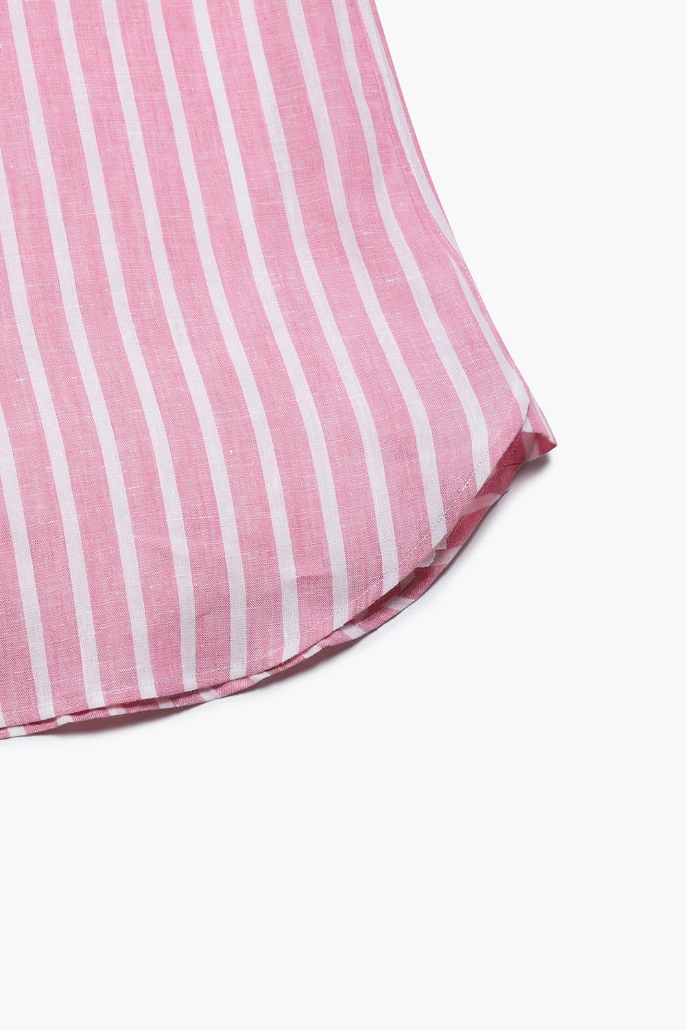린넨 스트라이프 106 핑크 셔츠