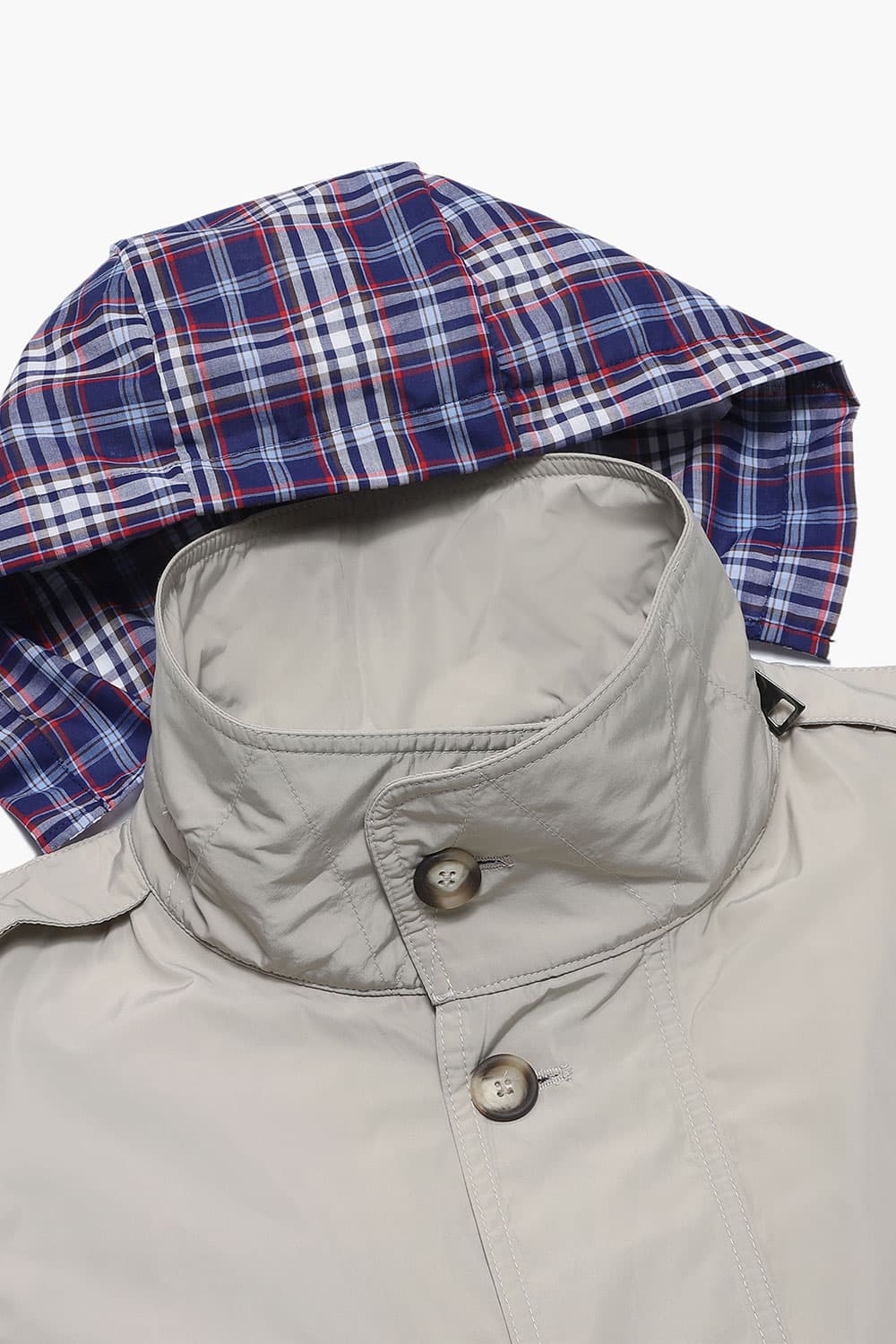 우븐 후드 105 라이트베이지 트렌치 코트