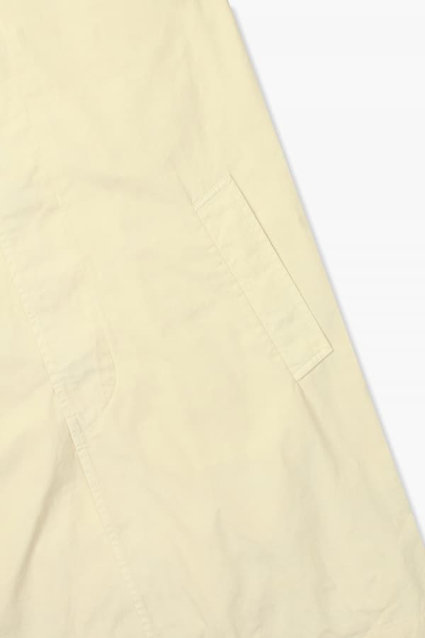 코튼 가먼트다잉 레글런 101 라이트옐로우 트렌치 코트