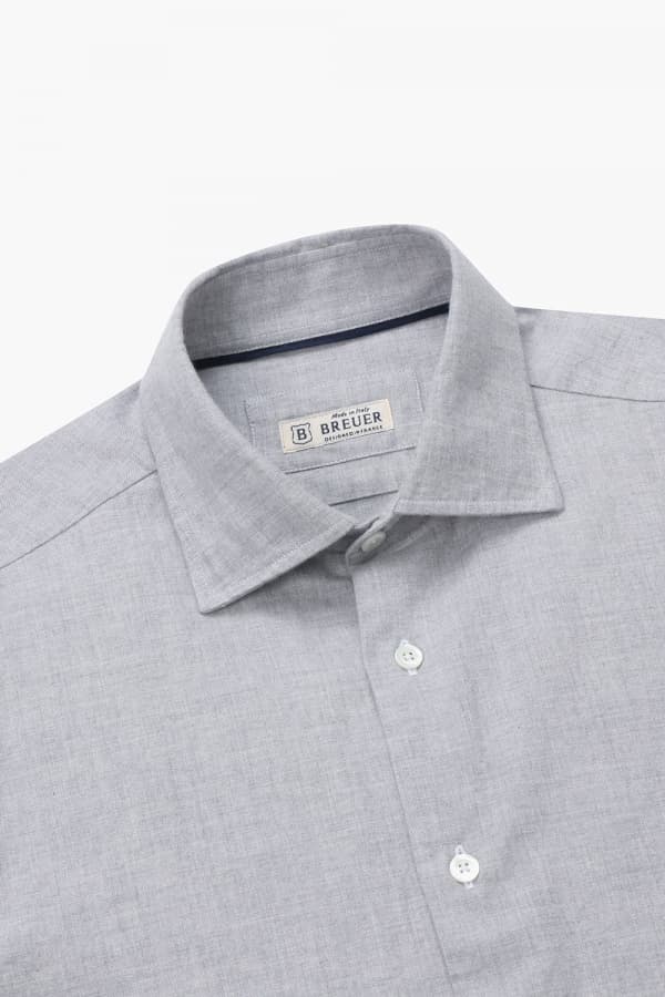 코튼 베이직 플란넬 302 라이트그레이 셔츠