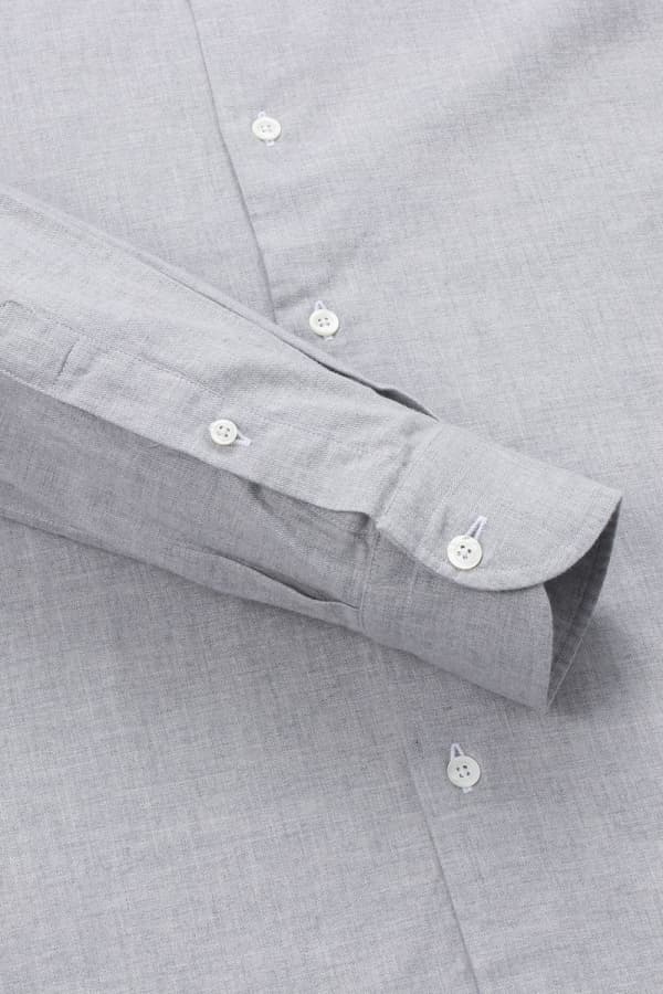 코튼 베이직 플란넬 302 라이트그레이 셔츠