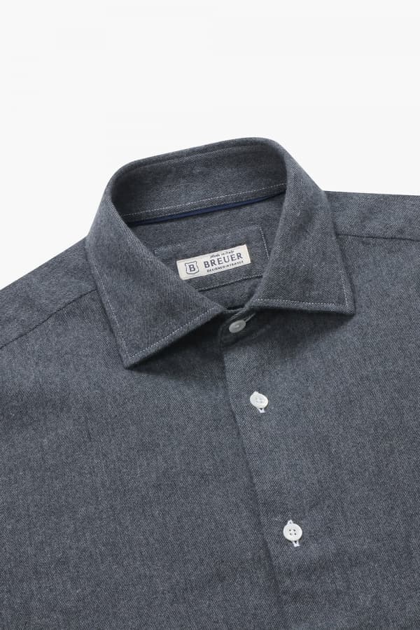 코튼 베이직 플란넬 305 다크그레이 셔츠