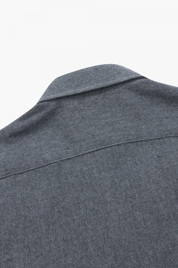 코튼 베이직 플란넬 305 다크그레이 셔츠