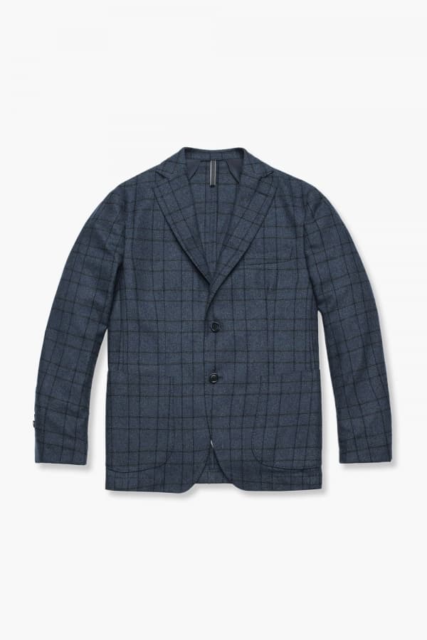 울 캐시미어 깅엄 체크 테일러드 자켓 3F99201308792