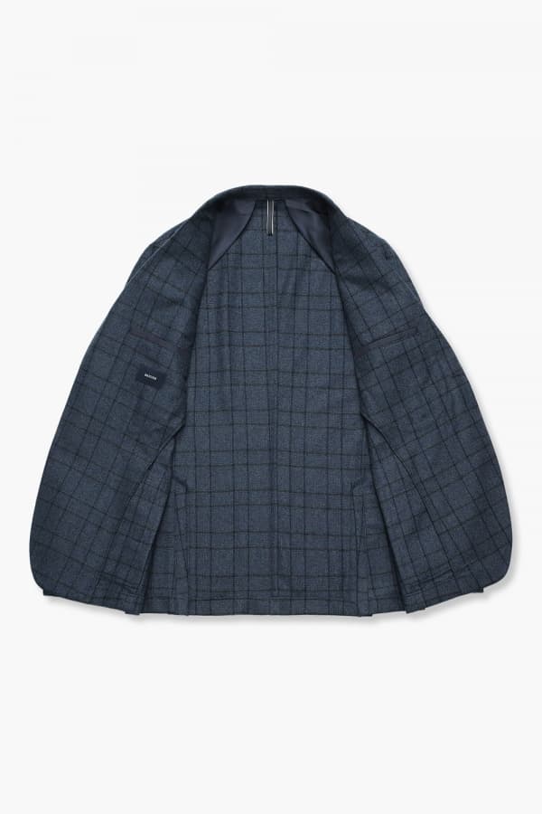 울 캐시미어 깅엄 체크 테일러드 자켓 3F99201308792